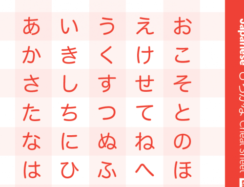 Hiragana Cheat Sheet