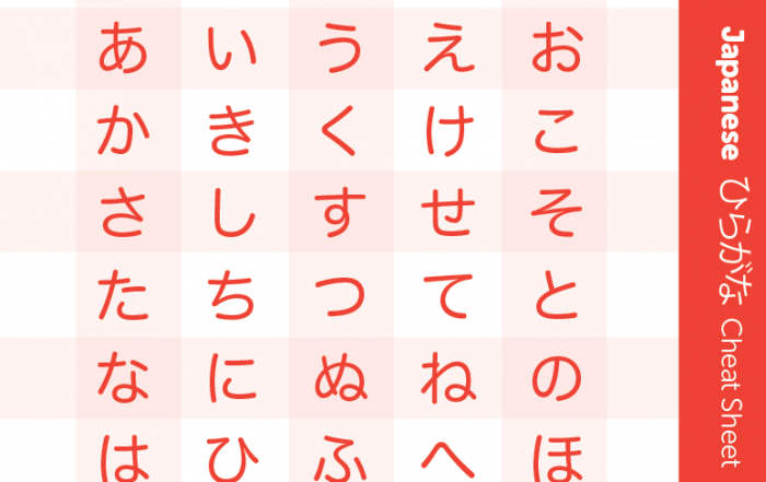 Hiragana cheat sheet (PDF available)