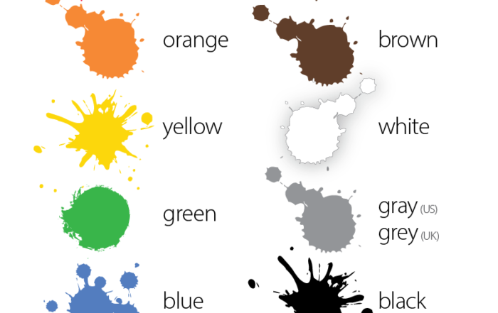 Colors in English