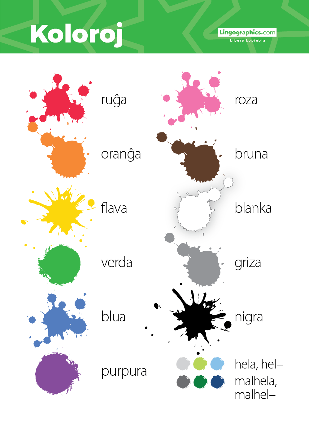 Esperanto colors – koloroj en esperanto