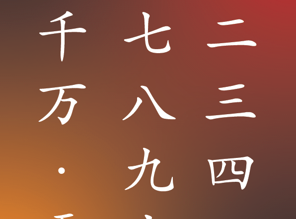 Japanese kanji for numbers